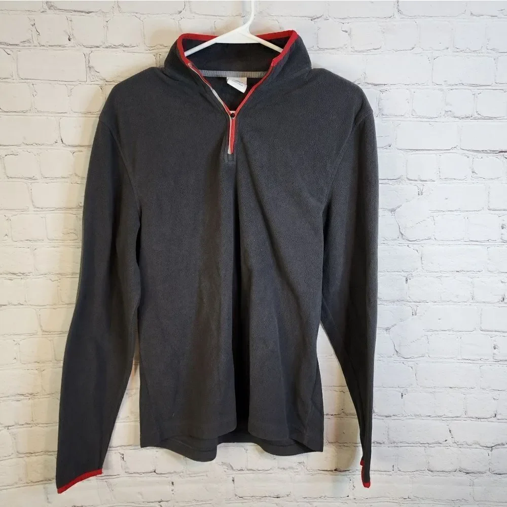 Men's Starter zip-up fleece sweater, size small